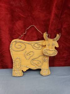 lot 6388 image: Bull wall hanging