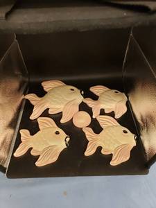 lot 6443 image: 1960s Plaster fish set