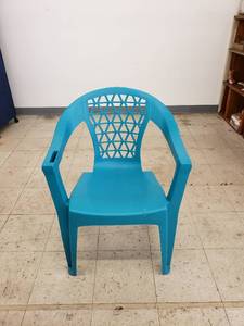 lot 6451 image: turquoise outdoor chair