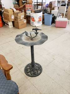 lot 6456 image: cast Iron bird bath