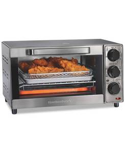 lot 3622 image: Hamilton Beach - Sure-Crisp 4-Slice Air Fryer Toaster Oven - STAINLESS STEEL