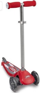 lot 3644 image: Radio Flyer Lean N Glide Scooter with Light Up Wheels, Red Kids Scooter, Ages 3