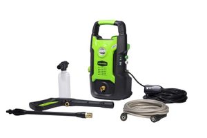 lot 3655 image: Greenworks 1600 PSI 1.2 GPM Pressure Washer (Upright Hand-Carry)