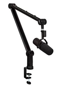 lot 3685 image: IXTECH Boom Arm - Adjustable 360° Rotatable Microphone Arm - Sturdy Stainless Steel Mic Arm Desk, Table Stand - Foldable Scissor Arm - Stable Microphone Mount Arms for Radio Studio, Podcast, Gaming