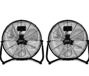 lot 3707 image: Simple Deluxe 20 Inch 3-Speed High Velocity Heavy Duty Metal Industrial Floor Fan for Warehouse,Workshop, Factory and Basement, Black