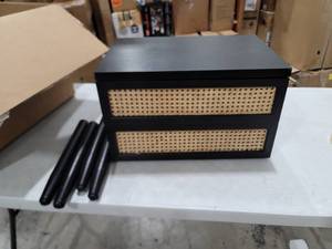 lot 3708 image: Black Night Stand 20x12