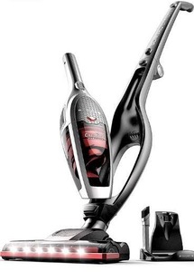 lot 3733 image: ROOMIE TEC Cordless Vacuum Cleaner, 2 in 1 Handheld Vacuum, High-Power 2200mAh Li-ion Rechargeable Battery, with Corner Lighting and Upright Charging Base