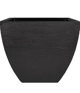 lot 3742 image: Tusco Products MSQ20BK Modern Square Garden Planter, 20-Inch, Black