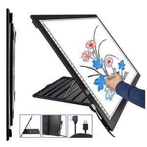 lot 8042 image: Hawanik A3 Light Pad with Built-in Stand for Diamond Painting, Dimmable Ultra-Thin LED Tracing Light Box for Drawing Sketching Animation Stencilling HTV Weeding