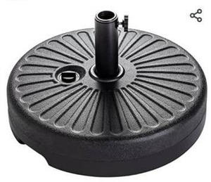 lot 8045 image: Bumblr Patio Umbrella Base Plastic 45lbs Fill Capacity - Black