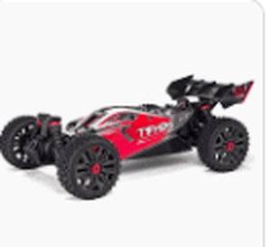lot 8044 image: Arrma Typhon V3 3S BLX Brushless RTR 18 4WD Buggy Red ARA4306V3