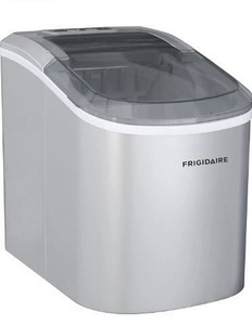 lot 3777 image: FRIGIDAIRE EFIC189-Silver Compact Ice Maker, 26 lb per Day, Silver