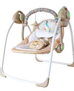 lot 3781 image: Electric Baby Rocking Chair,Baby Portable Swing with Intelligent Music Vibration Box,Swing for Infant Load Resistance 6-25 lb, Applicable Object 0-9 Months for Infants