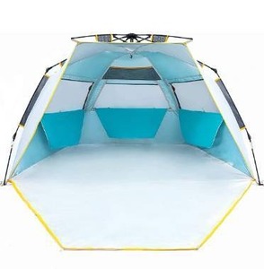 lot 3800 image: WolfWise 3-4 Person Easy Up Beach Tent UPF 50 Portable Instant Sun Shelter Canopy Umbrella with Extended Zippered Porch