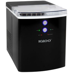 lot 3816 image: Igloo IGLICEB33BK 33-Pound Automatic Portable Countertop Ice Maker Machine Black