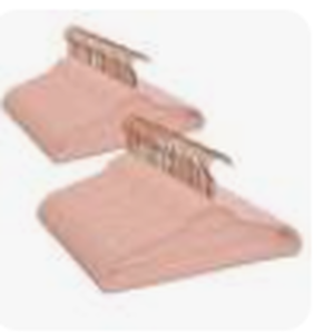 lot 3767 image: 100 Pack Velvet Pink Hangers