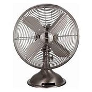 lot 3697 image: Hunter Vintage Chrome Metal 3 Speed Oscillating Desk Fan 12
