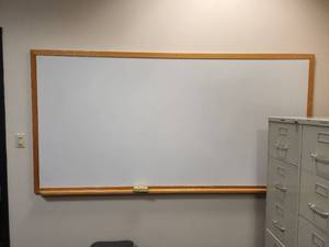 lot 49122 image: 6ft Wooden Frame Whiteboard