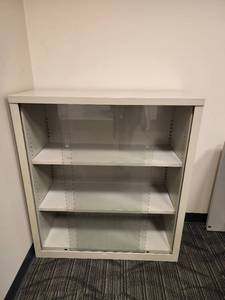 lot 49131 image: Glass Door Filing Cabinet