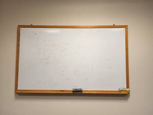 lot 49133 image: 4ft Wooden Frame White Board