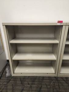 lot 40299 image: 37.5 x 15 x 42 Metal Bookcase -no doors