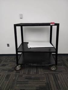 lot 40304 image: 3 Tier Black Office Cart