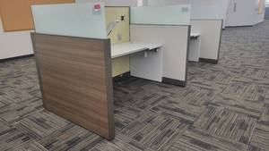 lot 22535 image: Single Sided Steelcase 2-Unit Cubicle Workstations