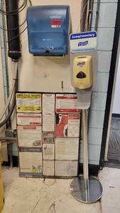 lot 22583 image: Georgia Pacific Enmotion Motion Activated Towel Dispenser, Purell Hand Sanitizing Station, and More