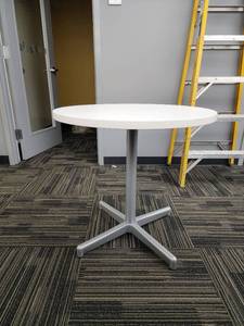 lot 29725 image: White Top Round Table