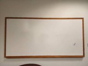 lot 29767 image: 6ft Wooden Frame Whiteboard
