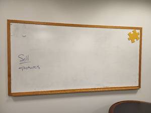 lot 29768 image: 6ft Wooden Frame Whiteboard