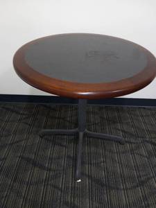 lot 40096 image: Steelcase Table Steel and Wood