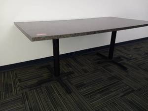 lot 40102 image: Laminate Table With Metal Legs