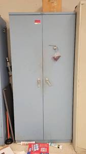 lot 40149 image: Steelcase Blue Storage Cabinet