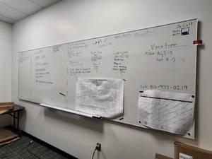 lot 40210 image: 9ft Whiteboard - Bring Tools to Remove from Wall