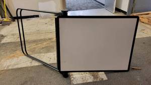 lot 40213 image: Quartet Double Sided Foldable Whiteboard W Metal Legs and Sketch Pad