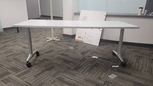 lot 49199 image: 6ft Steelcase Rolling Table