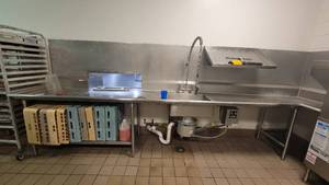 lot 40536 image: Stainless Steel L-Shaped Dishwashers Sink W a Faucet, Salvador MSS Control, and More