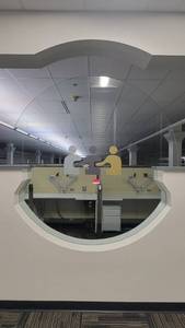 lot 1257 image: 6ft Round Glass Windows