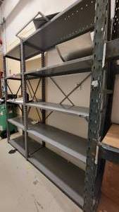 lot 49227 image: 5-Tier Gray Metal Shelf - 2 Shelves Total