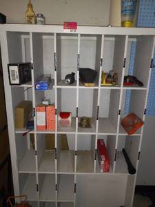 lot 40159 image: Wooden Pocketed Shelf