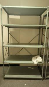 lot 45064 image: Green 5-Tier Metal Shelf
