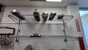 lot 44545 image: Wall-Mount 2-Tier Metro Shelving W Contents