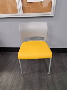 lot 44535 image: Grey and Canary Yellow Chair