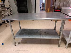 lot 44580 image: 5 ft Stainless Steel Prep Table