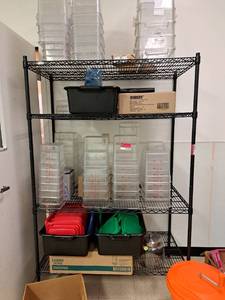 lot 44584 image: Black Metro Shelf - Contents Not Included