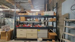 lot 37158 image: Blue Steel Pallet Racking