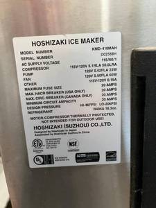 lot 55 image: Lot of 3 Hoshizacki Ice Makers KMD410MAH
