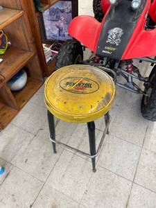 lot 8 image: pennzoil shop stool