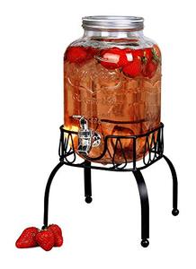 lot 46549 image: Glass Drink Dispenser for Parties, 1 Gallon
